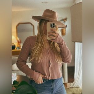 Pink h&m ribbed sweater